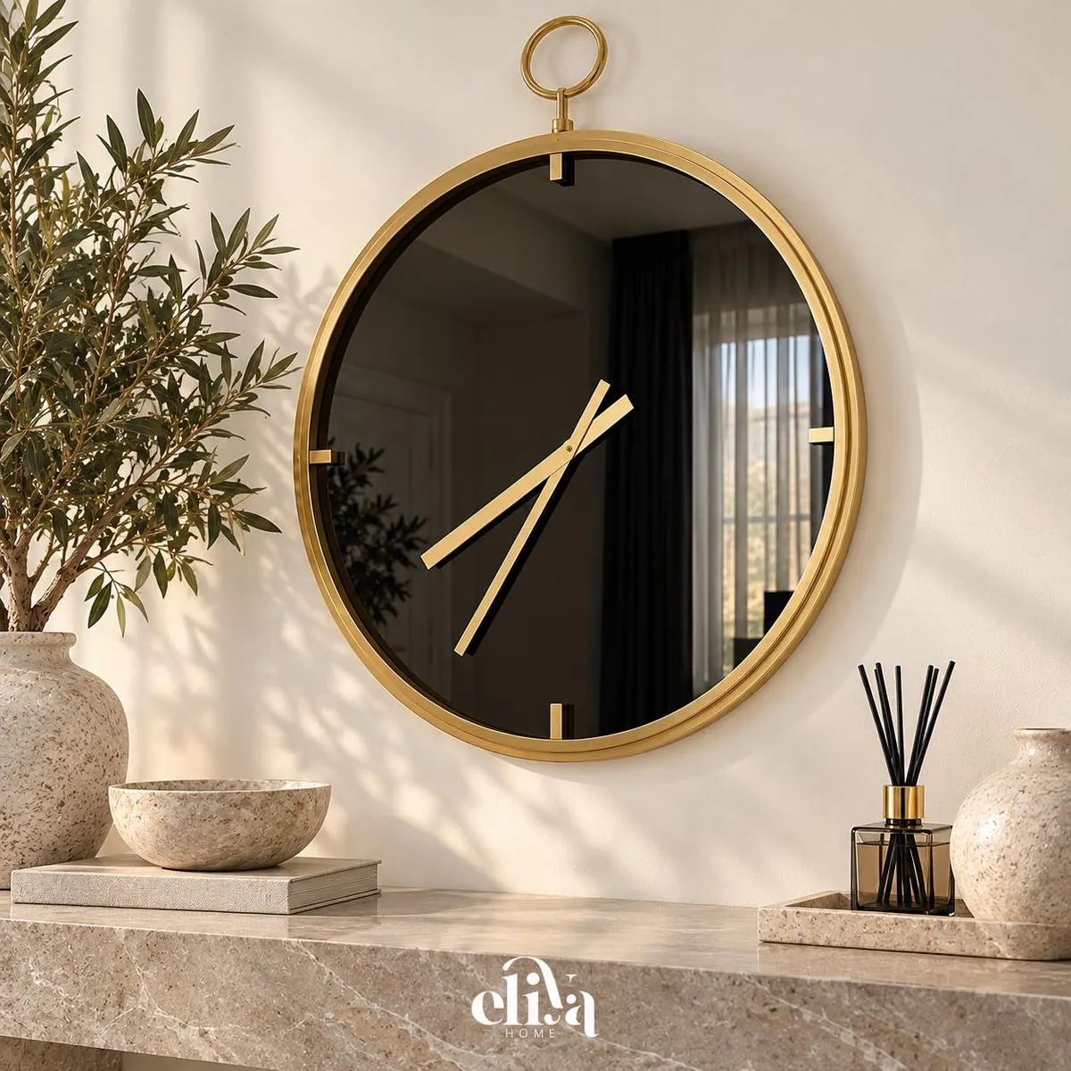 Iron and Glass Wall Clock