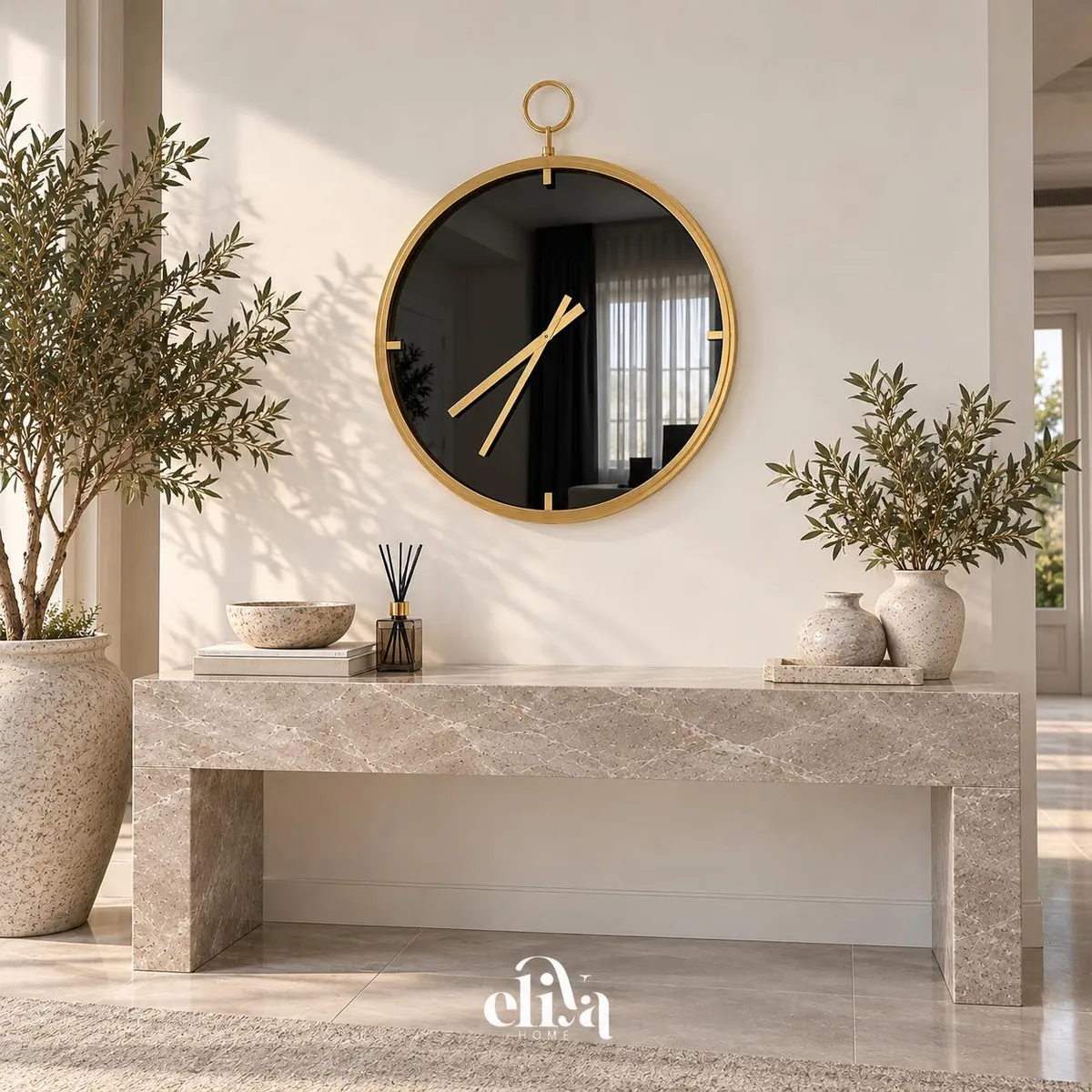 Iron and Glass Wall Clock