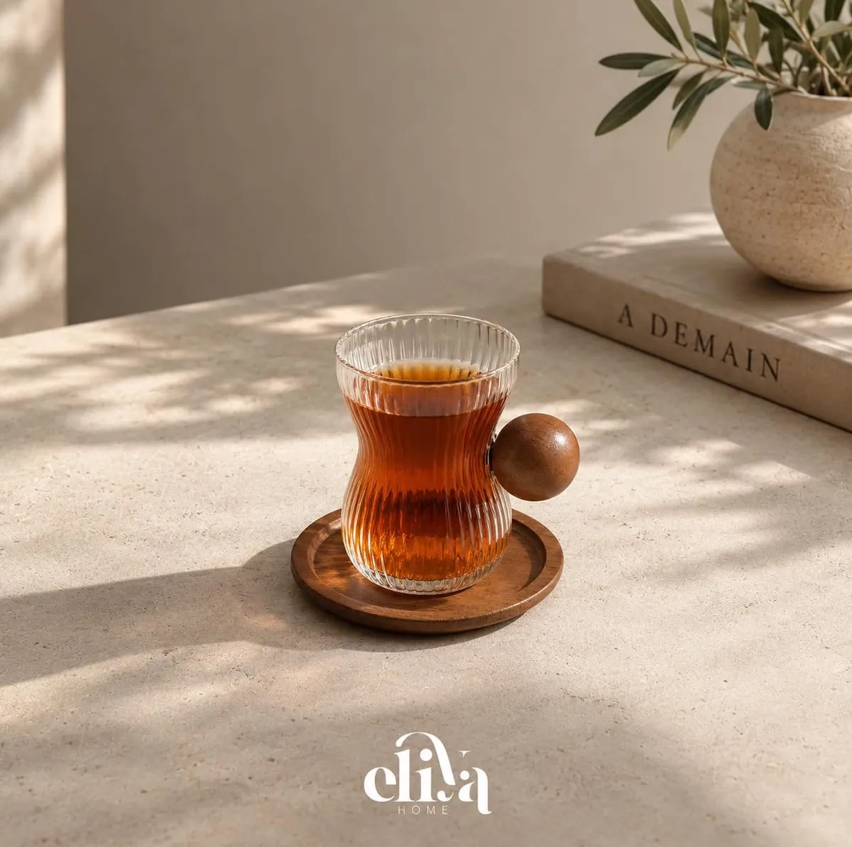Glass Cup Set with Kettle and Teapot
