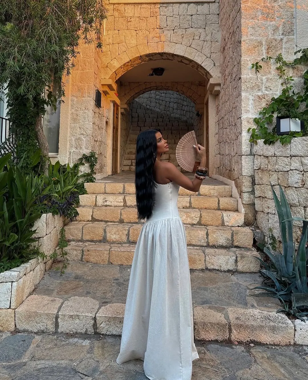White One-Shoulder Maxi Dress