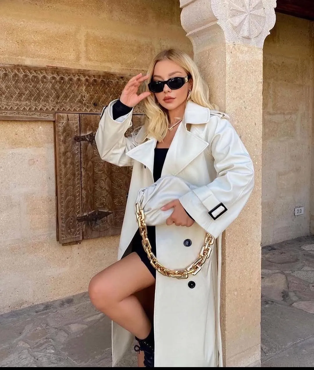 Women's White Trench Coat