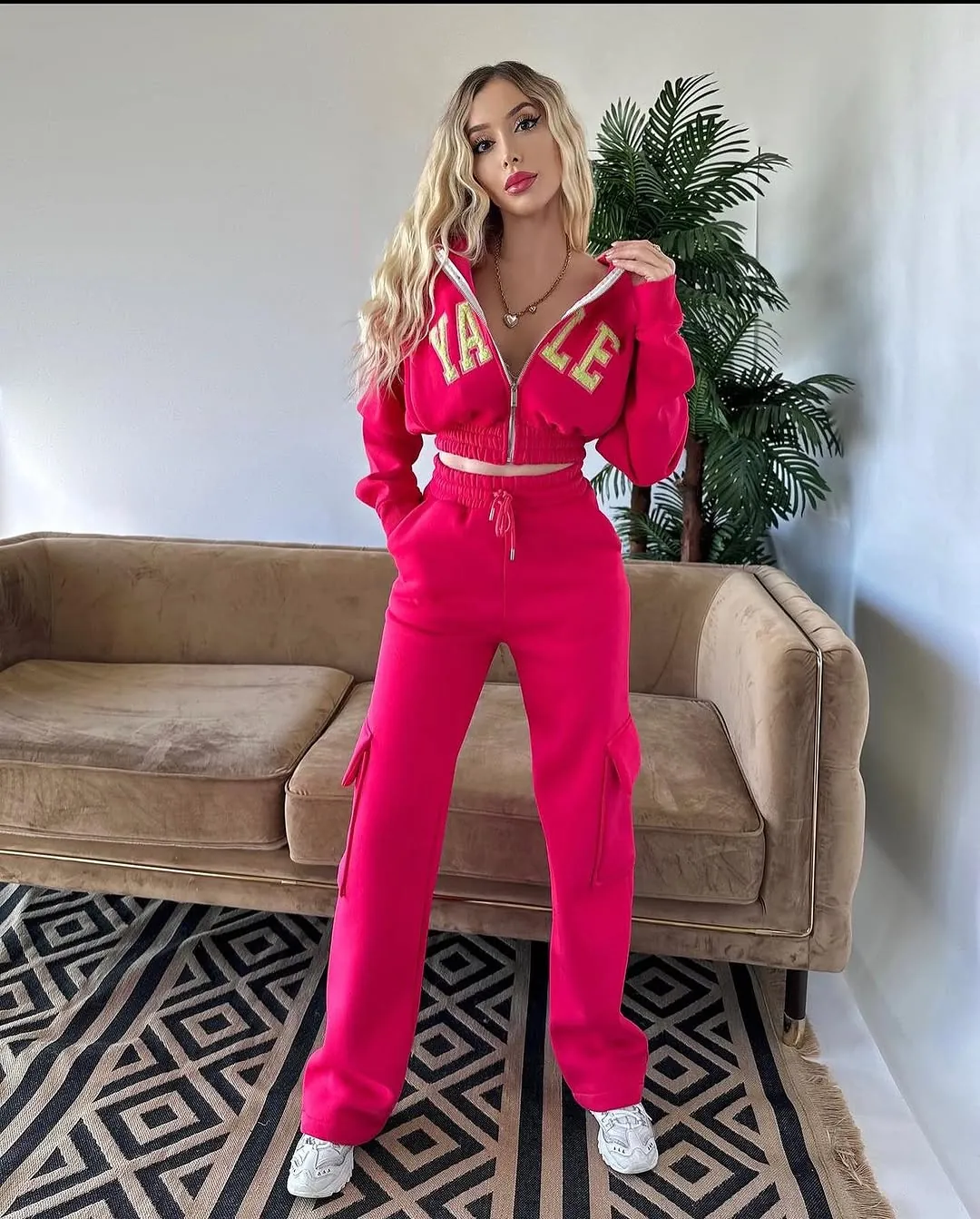 Pink Yale Tracksuit Set