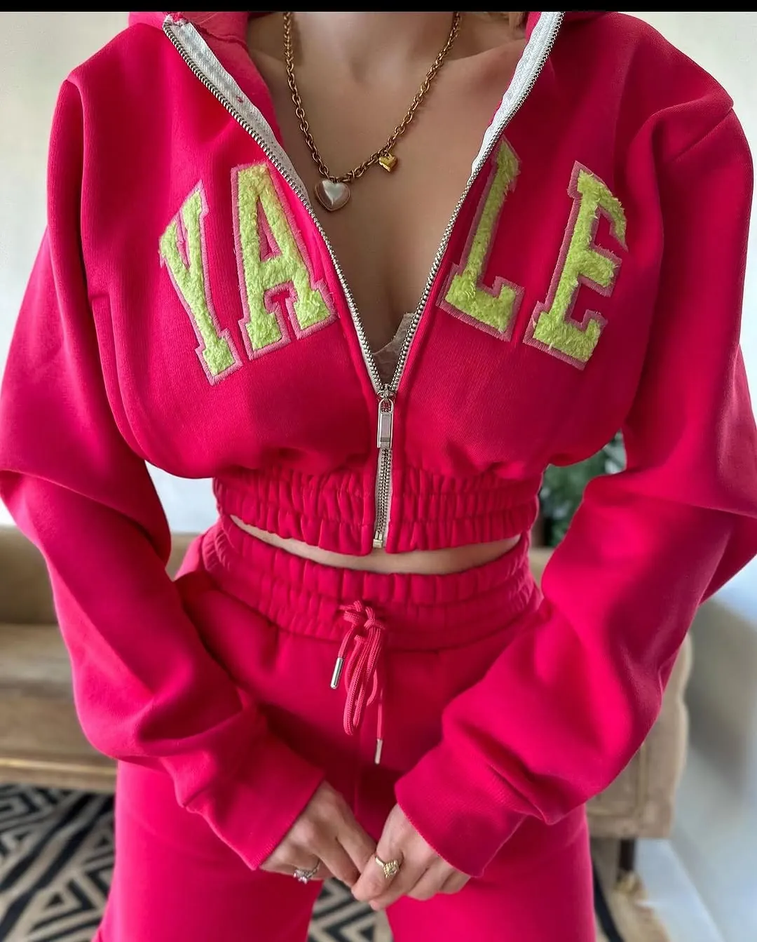 Pink Yale Tracksuit Set