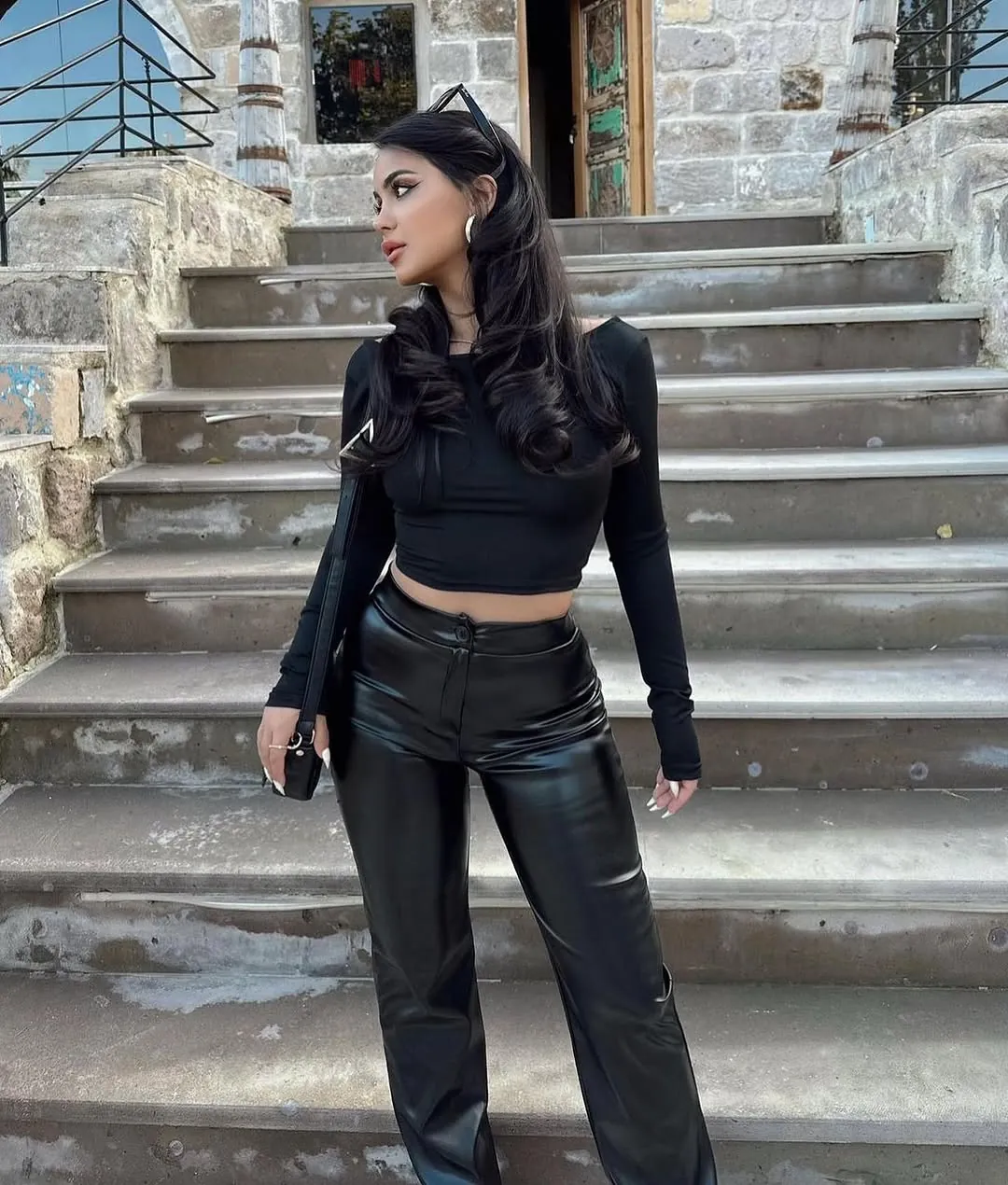 Women's Brown Leather Pants