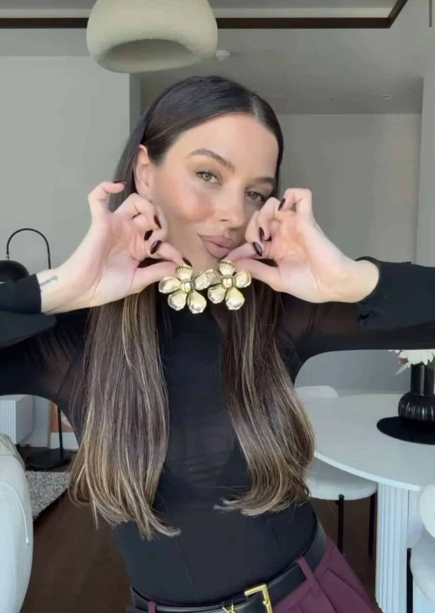 Gold Flower Earrings