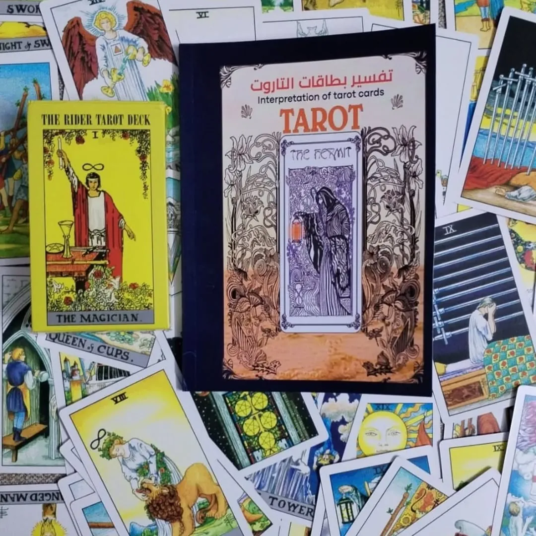 Original Rider Tarot Cards with Arabic Interpretation Book