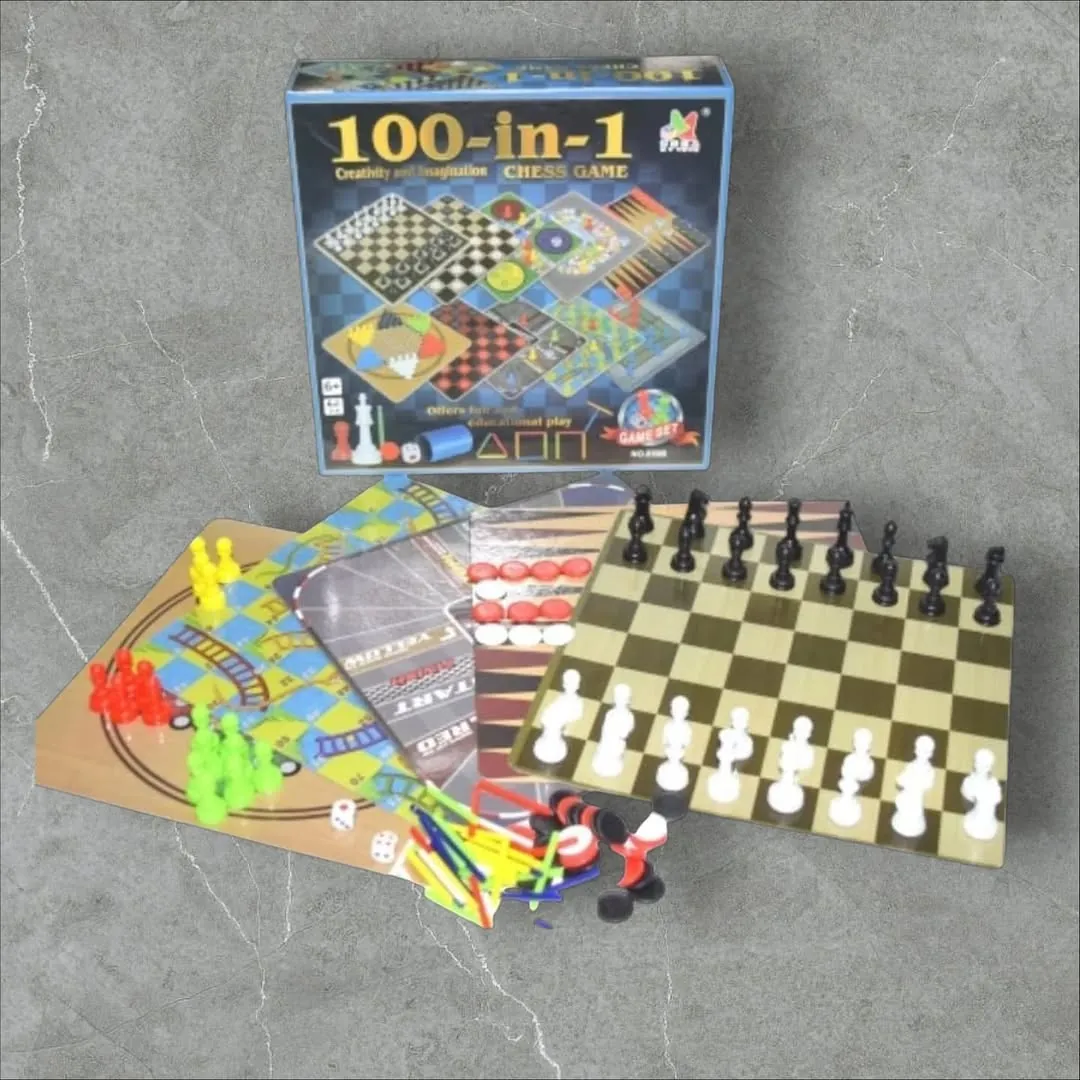 100 in 1 Board Game Box