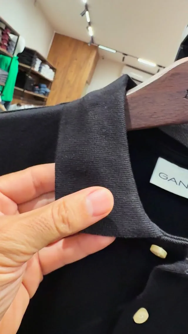 Ganni Black Polo Shirt
