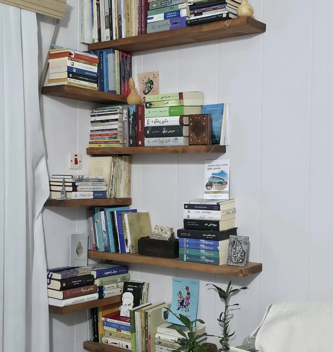 Custom Natural Wood Wall Shelves