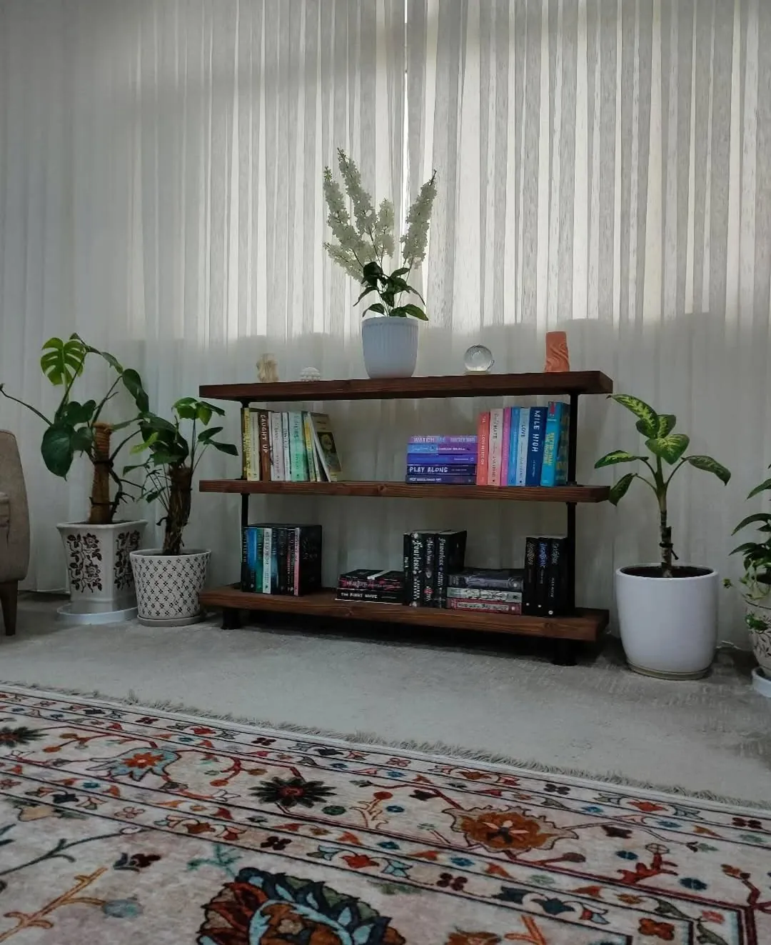 Custom Natural Wood Wall Shelves