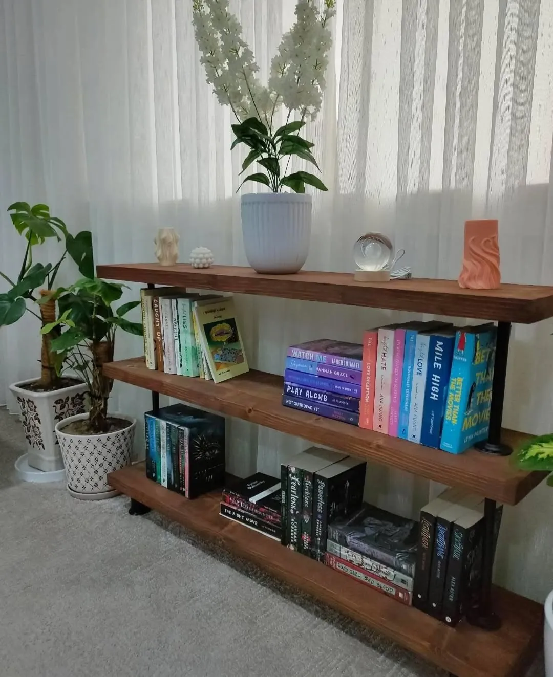Custom Natural Wood Wall Shelves