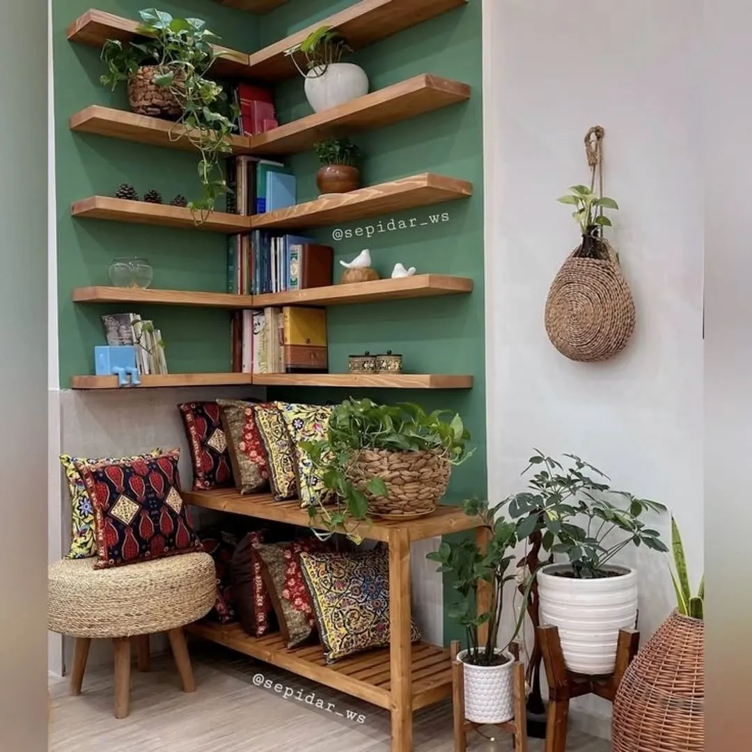 Custom Natural Wood Wall Shelves