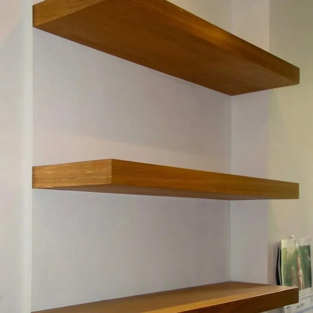 Custom Wooden Corner Shelves