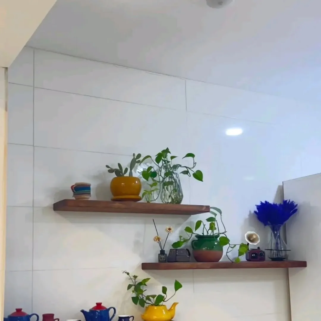 Natural Wood Floating Wall Shelf