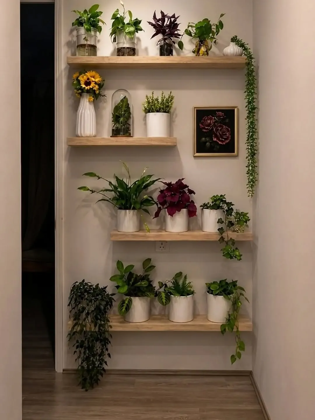 Natural Wood Decorative Wall Shelves