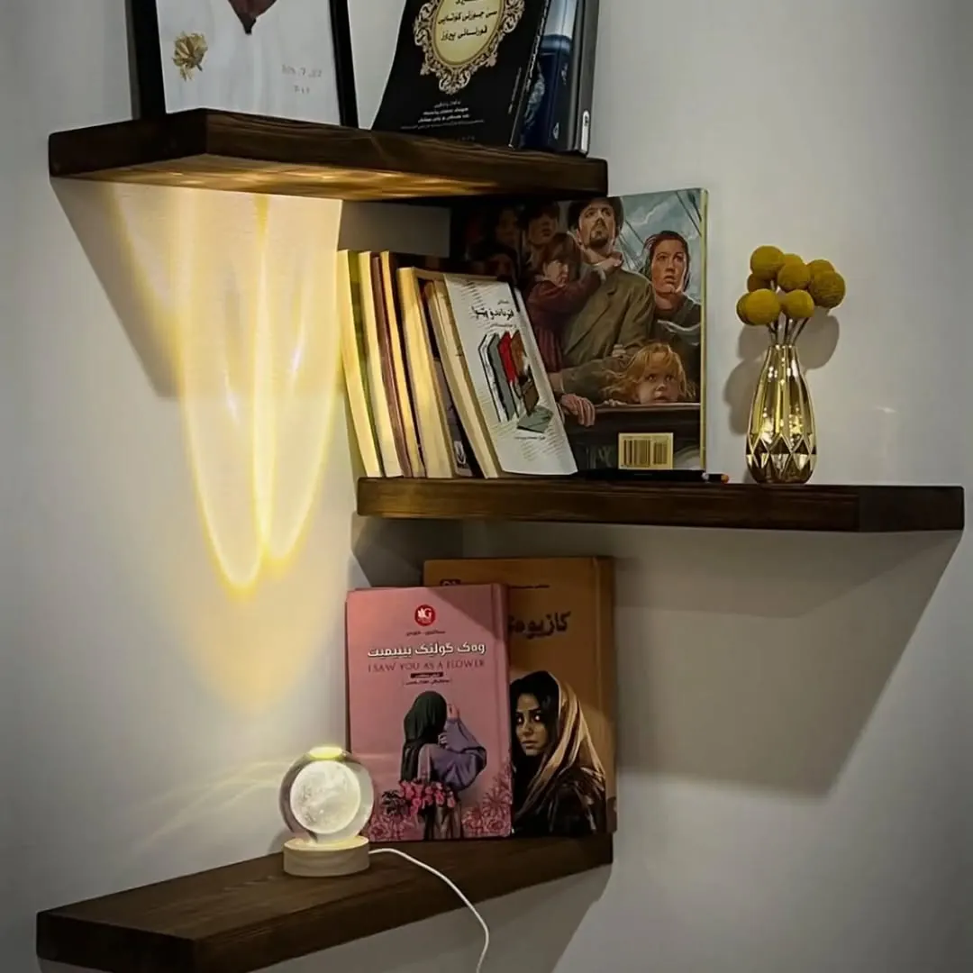 Wooden Corner Decorative Shelves