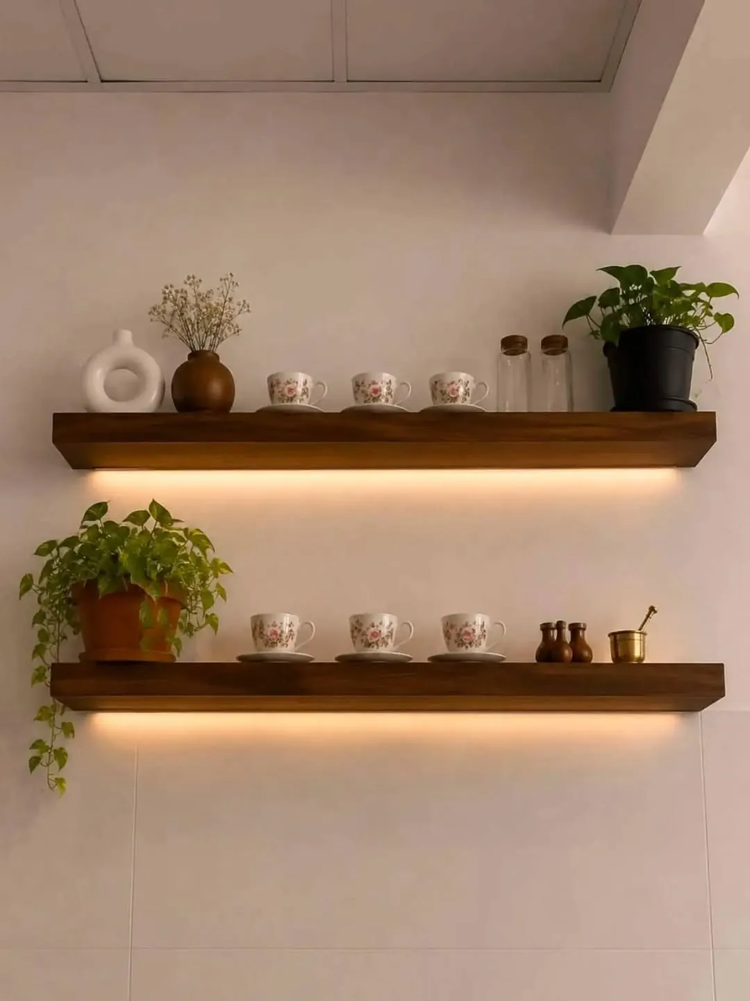 Natural Wood Decorative Shelves