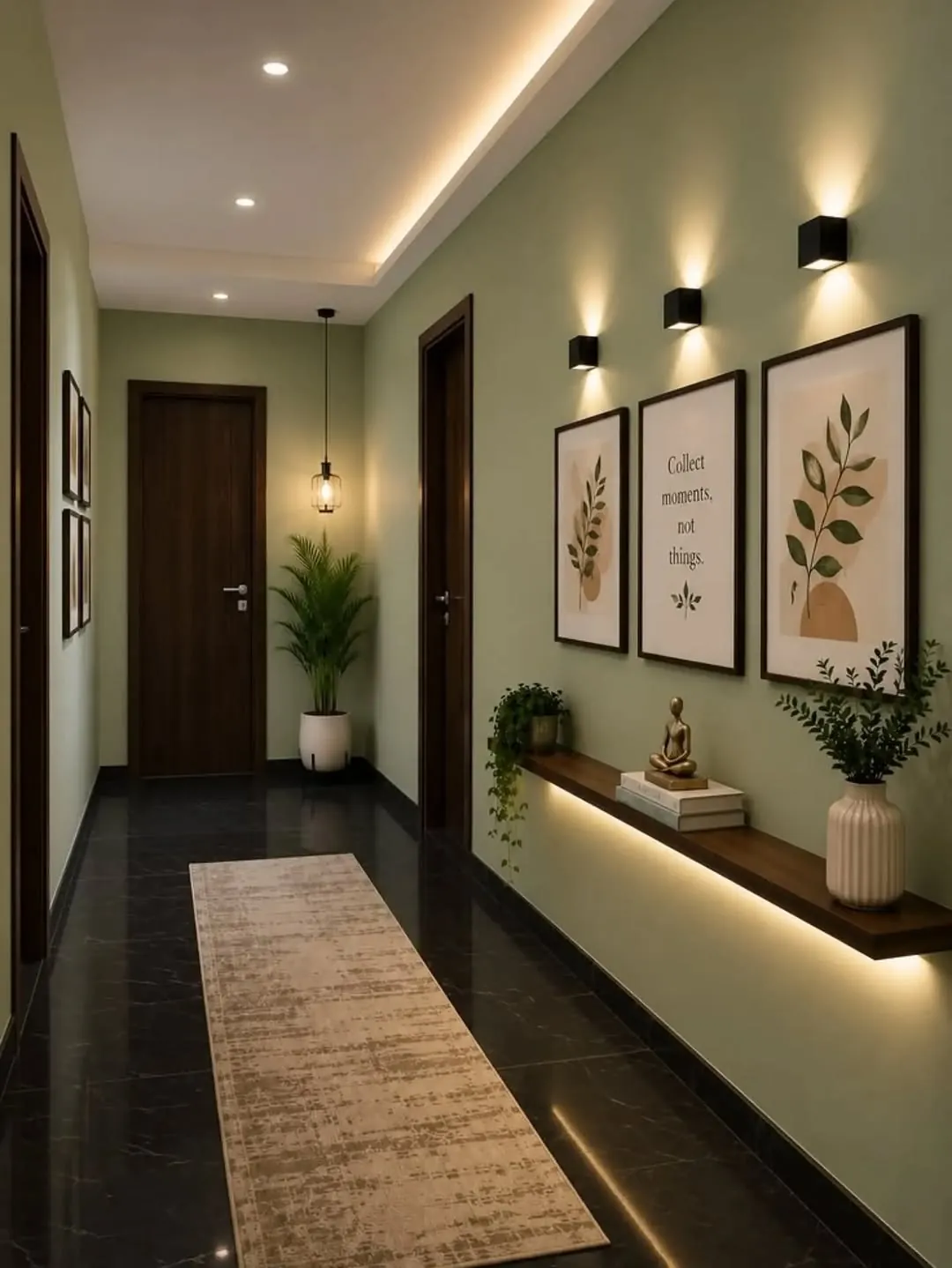 Custom Natural Wood Decorative Wall Shelves