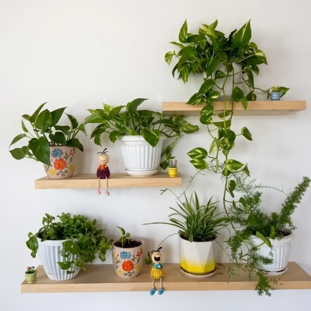 Natural Wood Decorative Shelves