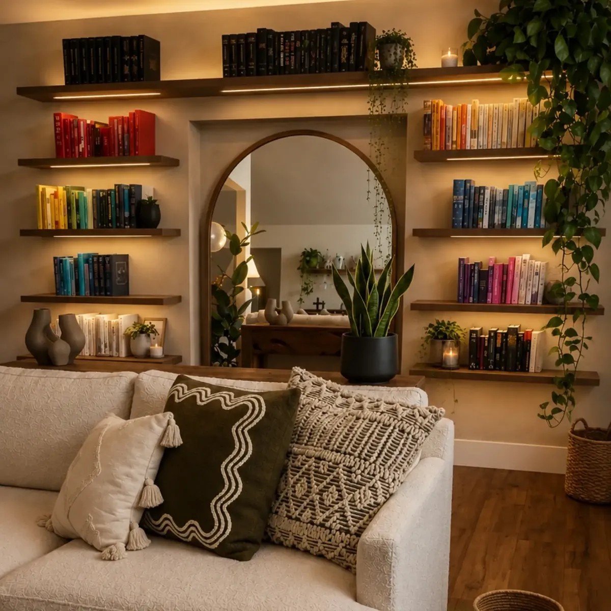 Natural Wood Decorative Shelves