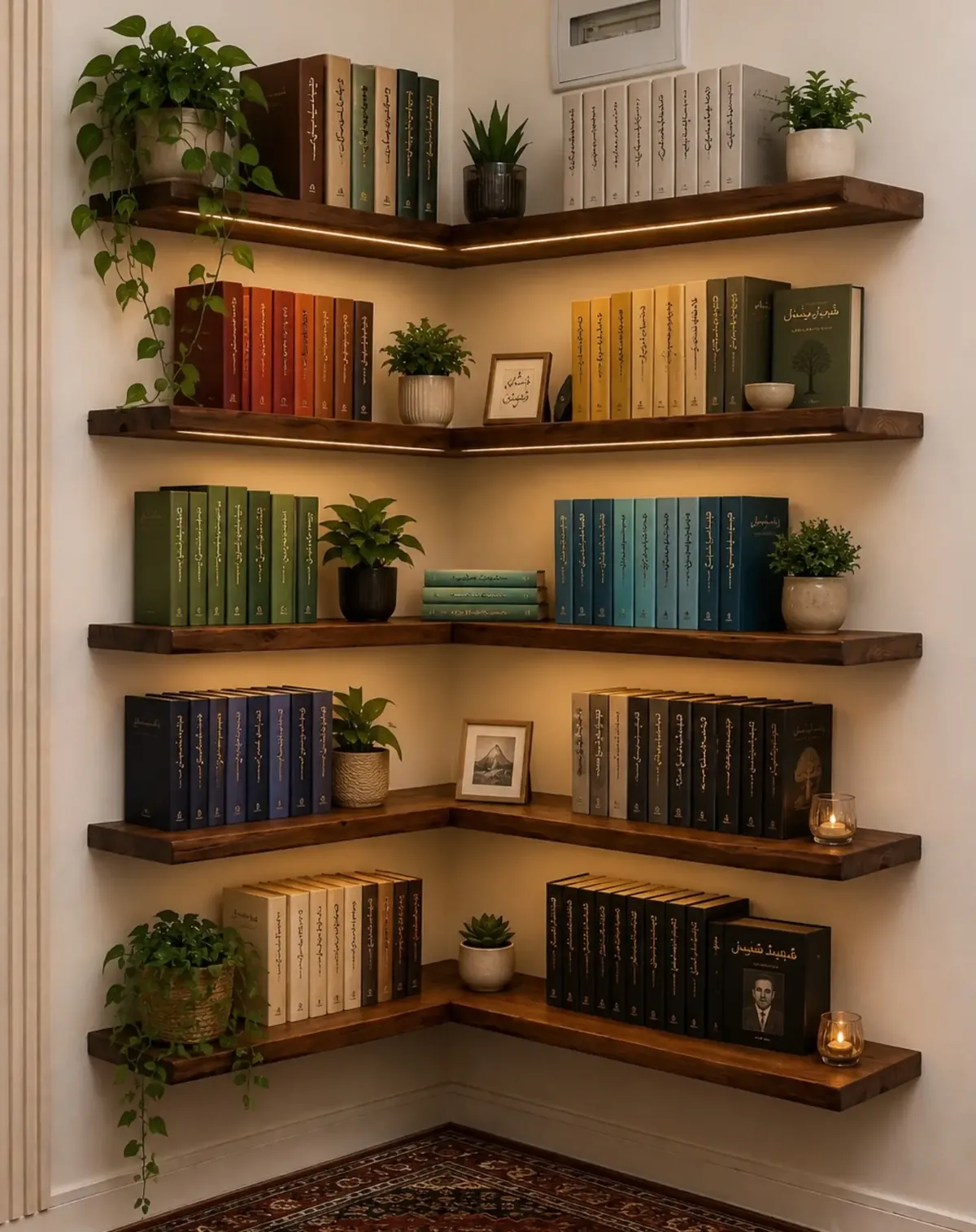 Wooden Decorative Corner Shelves