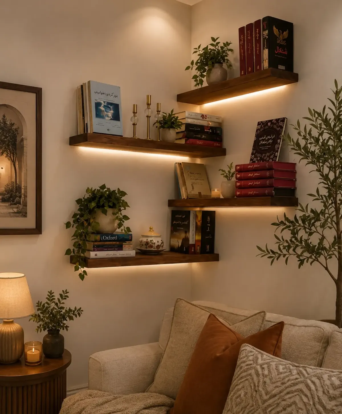 Natural Wood Decorative Shelves