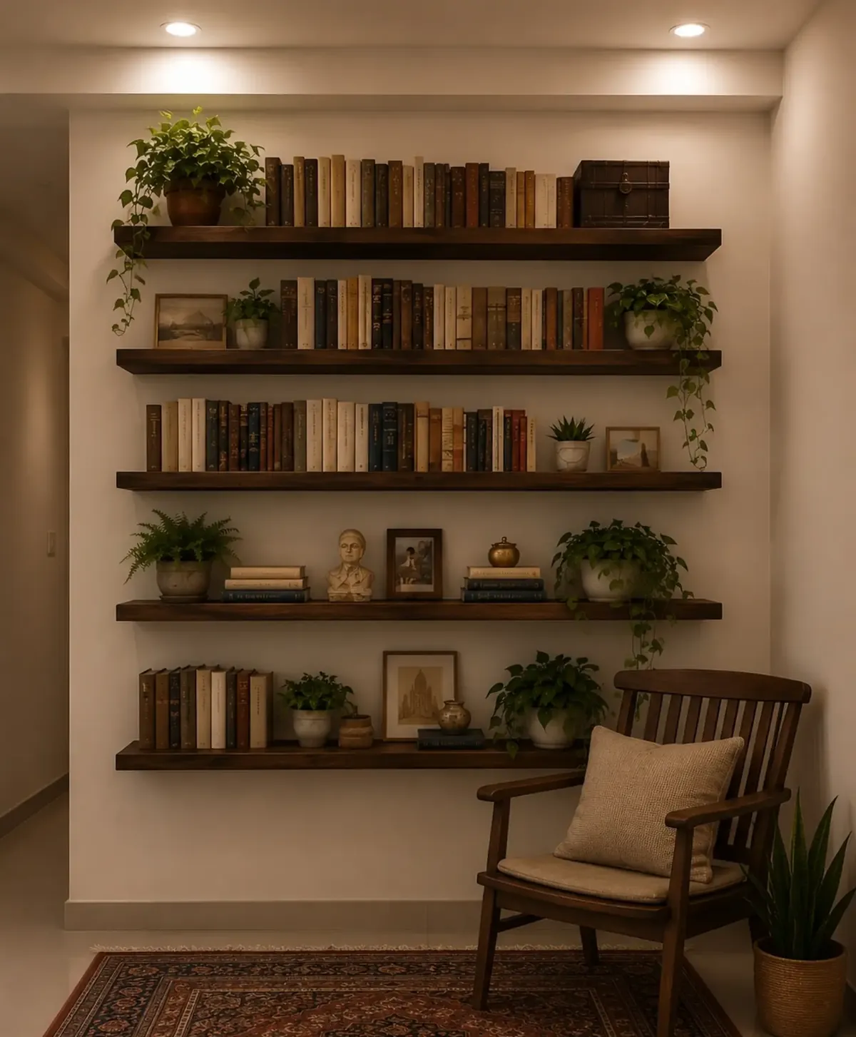 Natural Wood Decorative Shelves