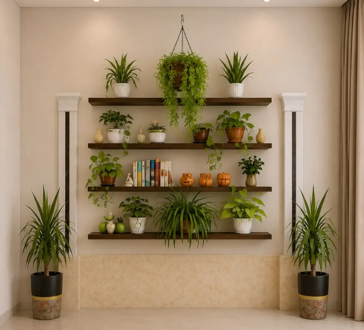 Natural Wood Decorative Shelves