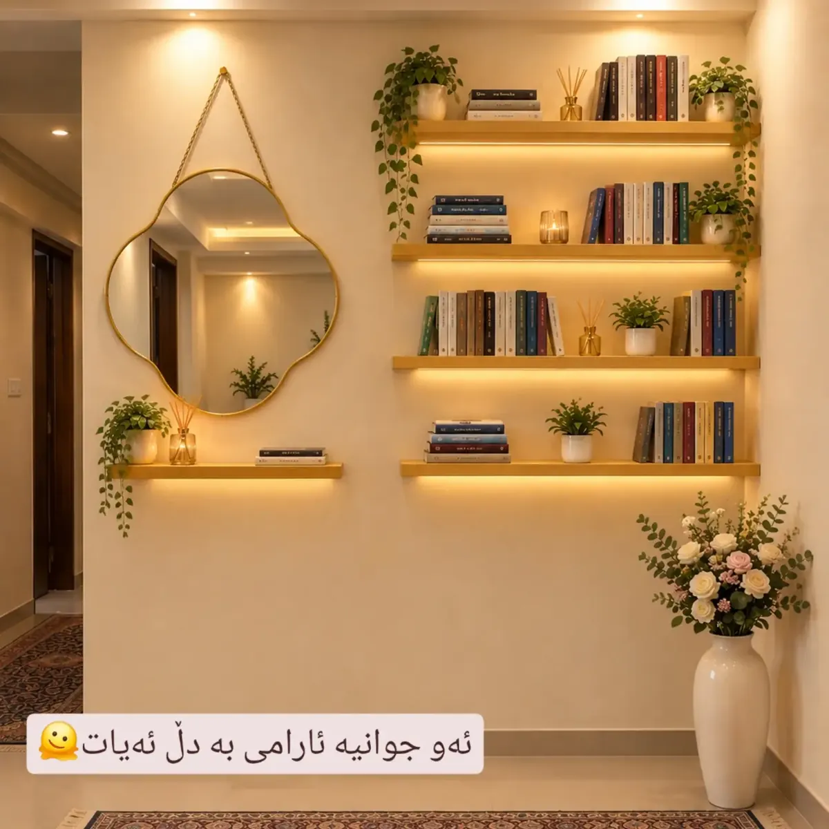Natural Wood Decorative Wall Shelves