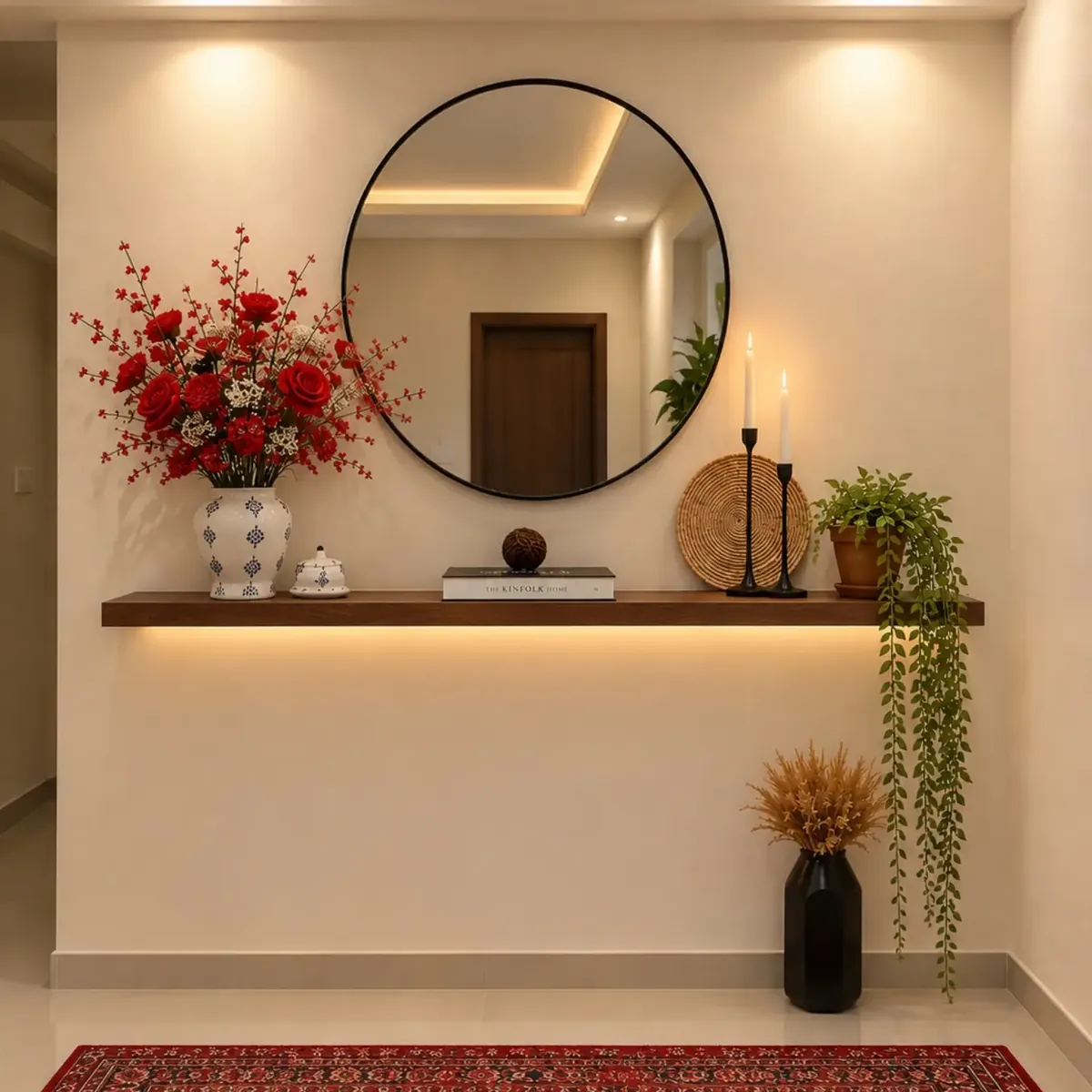 Natural Wood Decorative Wall Shelves
