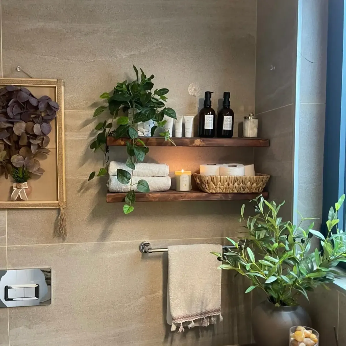 Natural Wood Decorative Shelves