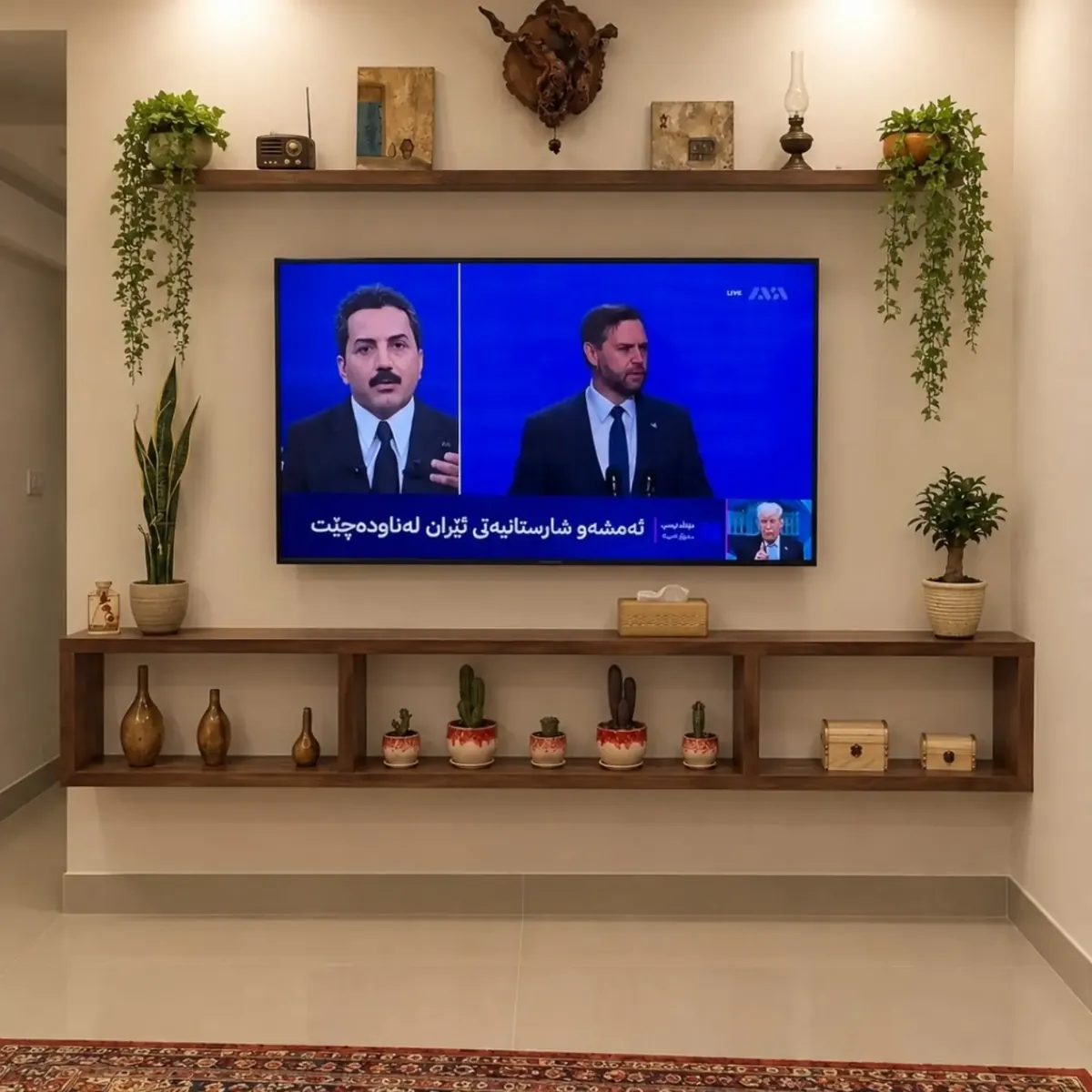 Natural Wood Decorative Shelves