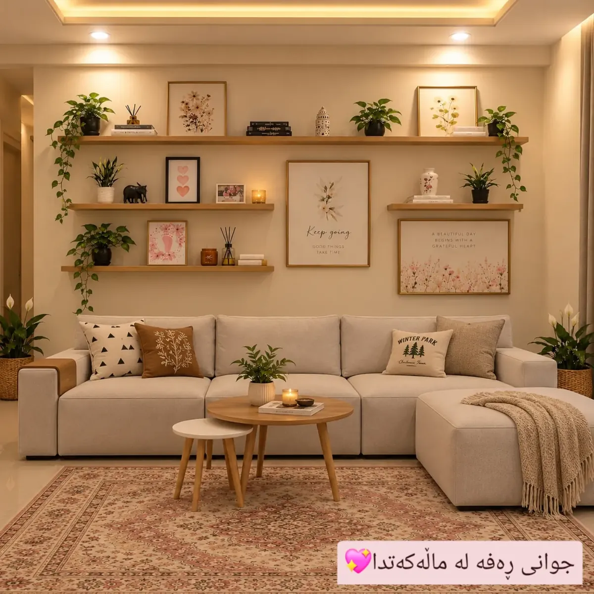 Natural Wood Decorative Shelves