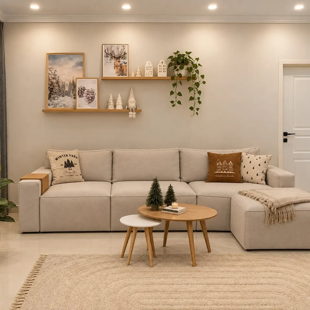 Natural Wood Decorative Shelves