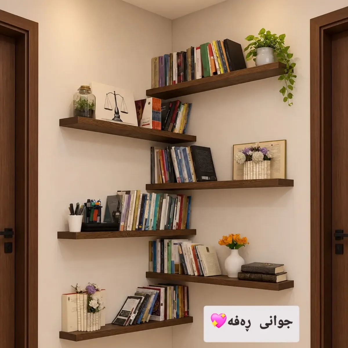 Natural Wood Decorative Wall Shelves