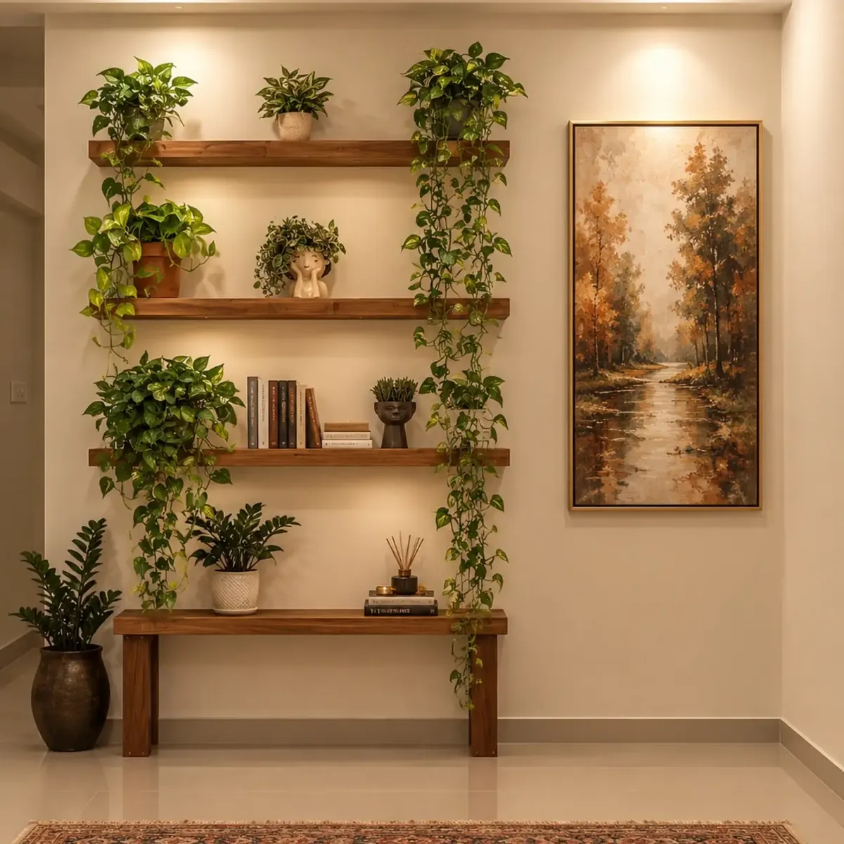 Natural Wood Decorative Wall Shelves