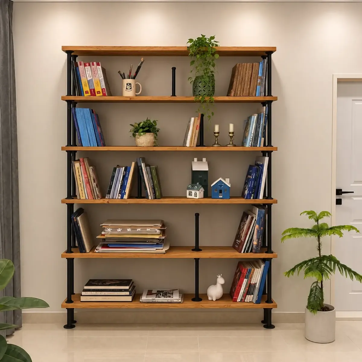 Natural Wood Decorative Wall Shelf