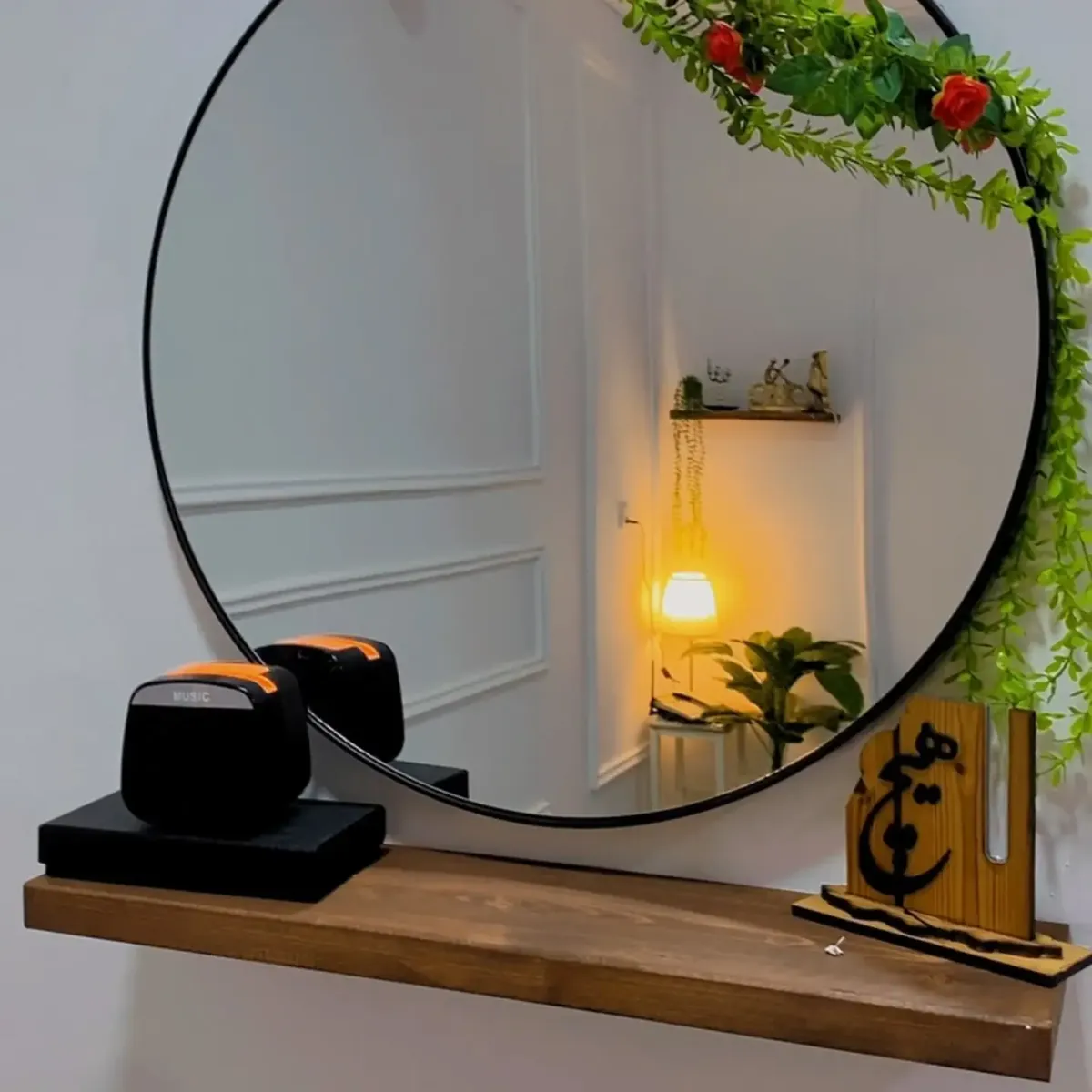 Natural Wood Decorative Shelf