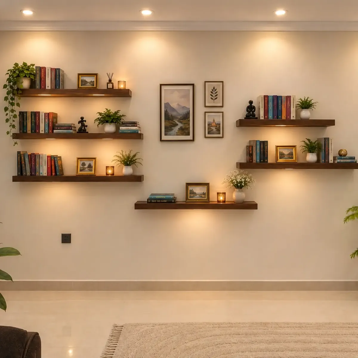 Custom Wooden Decorative Wall Shelves