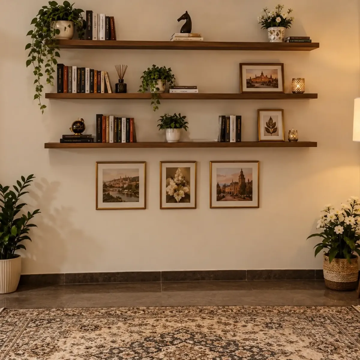 Custom Wooden Decorative Wall Shelves