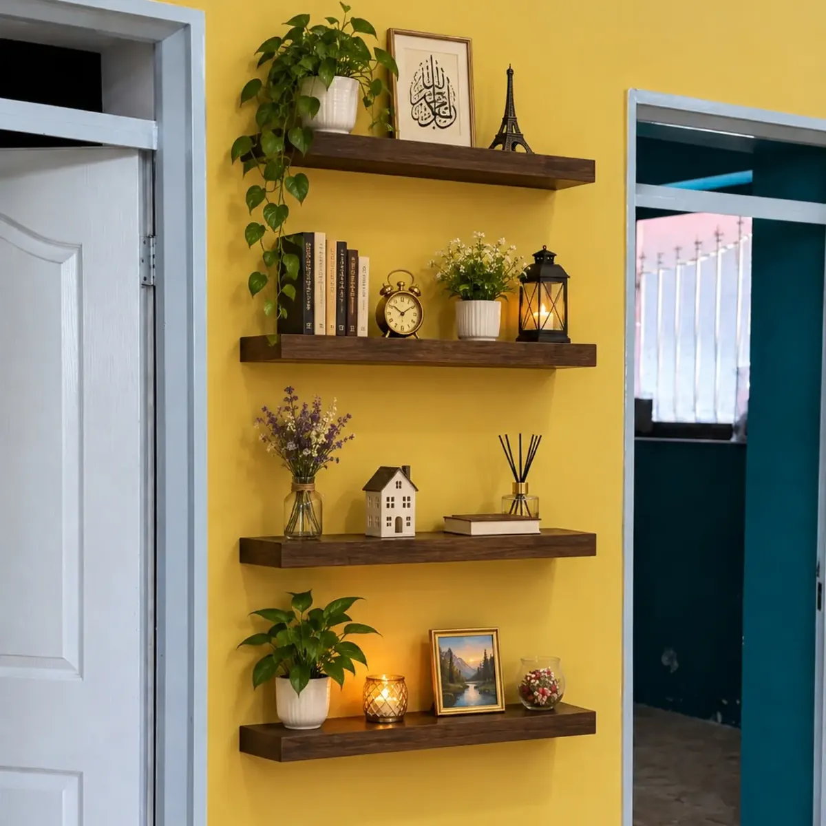Custom Wooden Decorative Wall Shelves