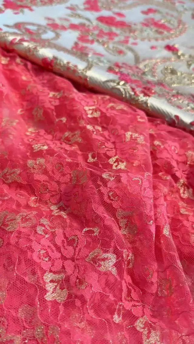Pink Lace Fabric