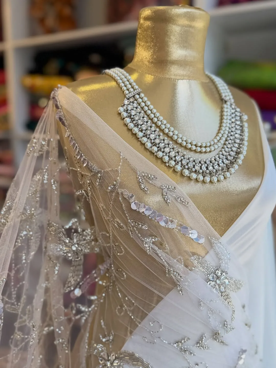 Pearl and Crystal Beaded Necklace