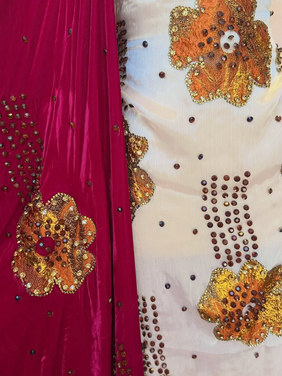 Embroidered Women's Dress with Shawl