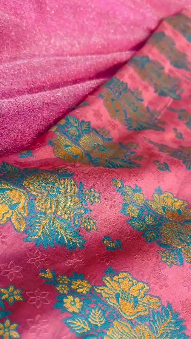 Pink Floral Patterned Fabric