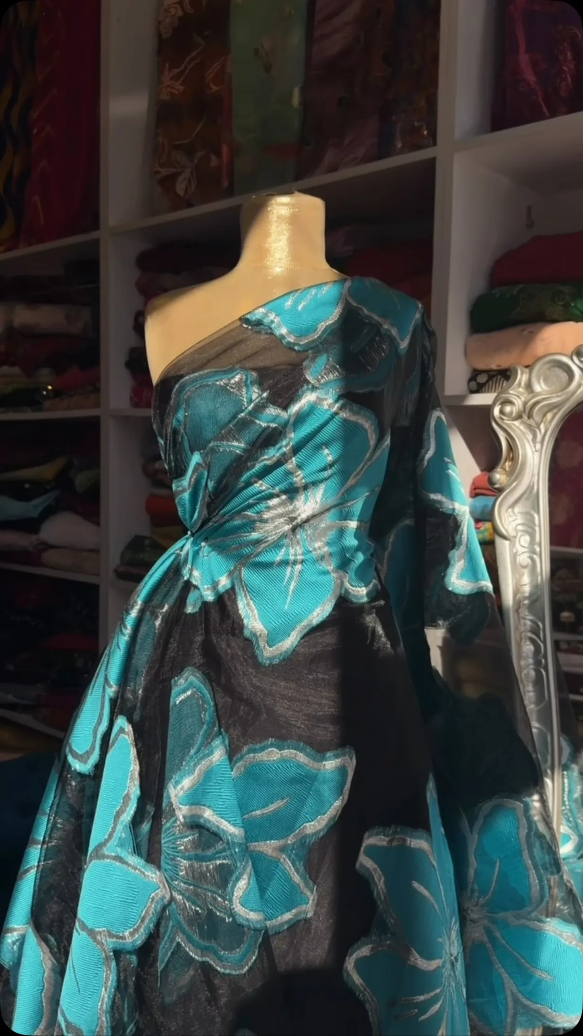 One-Shoulder Floral Dress