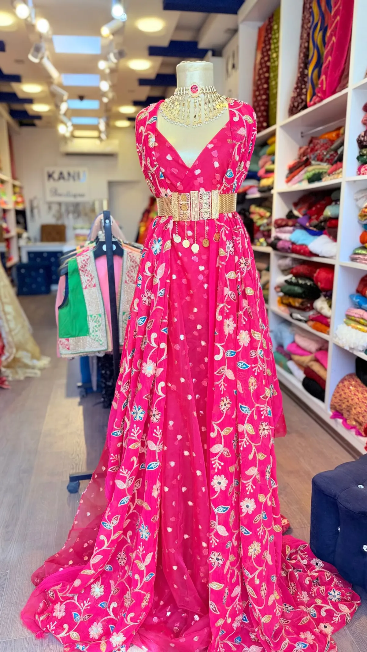 Pink Embroidered Gown