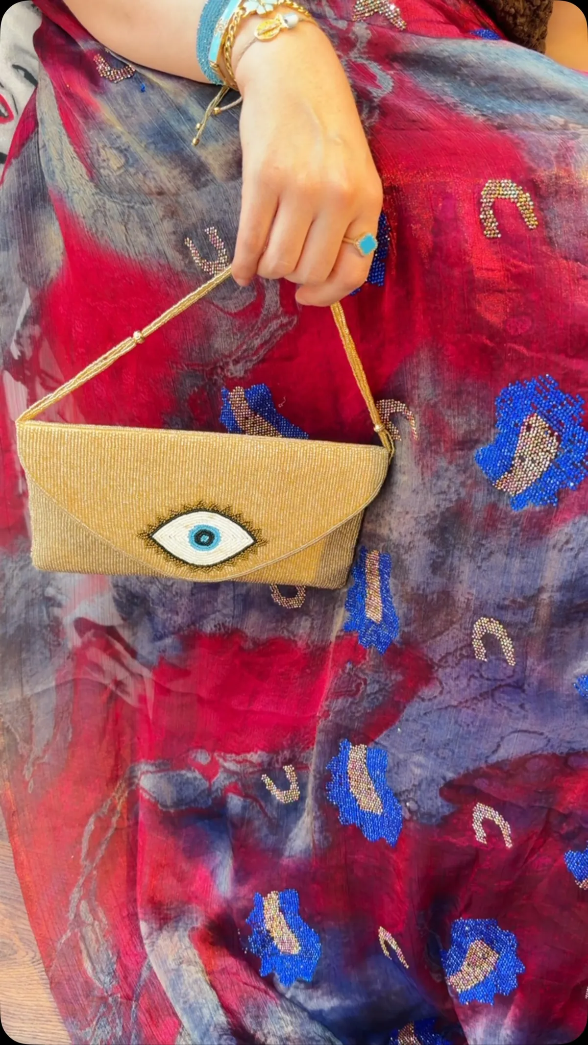 Evil Eye Beaded Handbag