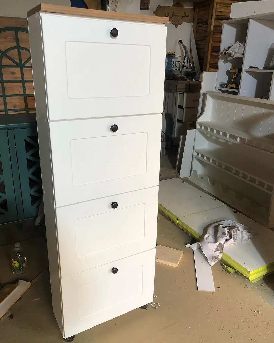 White Storage Drawer Cabinet