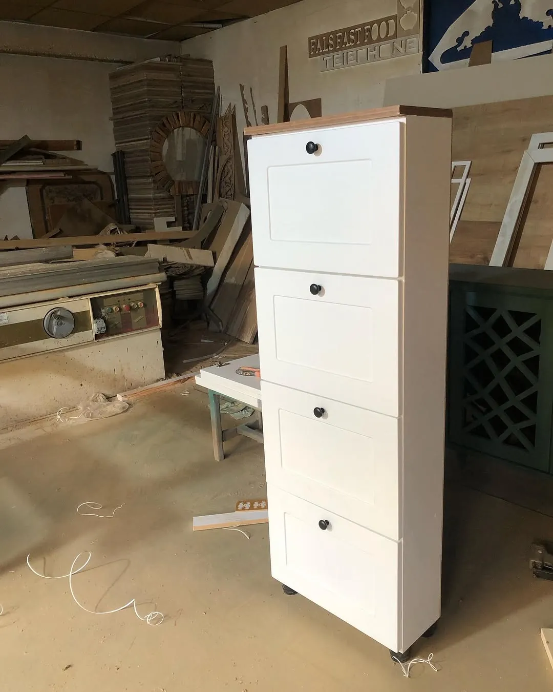 White Storage Drawer Cabinet